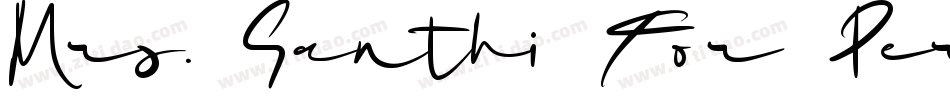 Mrs. Santhi For Personal Use Only字体转换